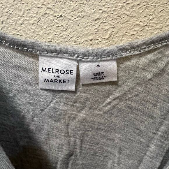 Melrose and Market Womens Tank Top Gray Medium Twist Strap - Picture 2 of 5